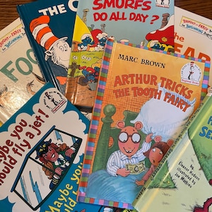 Vintage Ich kann alles selbst lesen Buchclub Bücher Anfängerbücher: Arthur, Elmo, Schlümpfe, Dr. Seuss