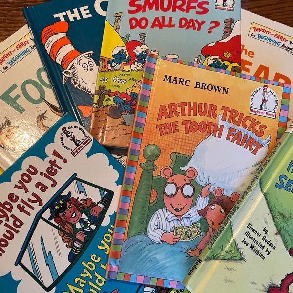 Vintage I Can Read It All By Myself Book Club Books Beginner Books: Arthur, Elmo, Smurfs, Dr. Seuss