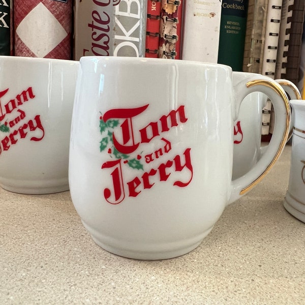 Vintage  Holiday Tom and Jerry Punch Cups