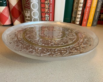 Vintage Cake Stand- goud, zilver en roze