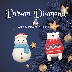 Polar bear,snowman,cover minder,needle minder, diamond painting,embroidery, cross stitch,needle crafts,craft supplies,sweater,ugly,Christmas