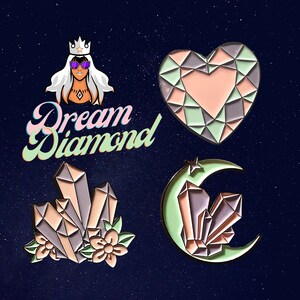 Crystals,cover minder,needle minder,diamond painting, embroidery,cross stitch,craft supplies, heart,moon,pink,flowers,magnets, mystic,pastel
