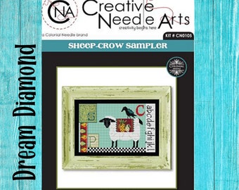 Cross stitch, sampler,sheep,crow,arts and crafts,DIY,embroidery,needlepoint,craft supplies,welcome,country decor,creative,Tapestry,pineapple