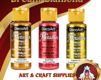 DecoArt, Dazzling Metallics Acrylic Paint 2oz, Craft Paints, Each sold separately