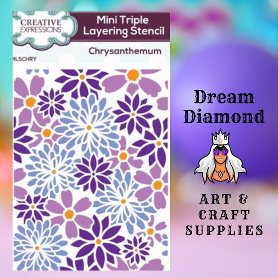 Creative Expressions, Mini Layering Stencil, Stamping,Embossing, Tools, Accessories,scrapbook, cardmaking, journaling,mixed media,paint,ink