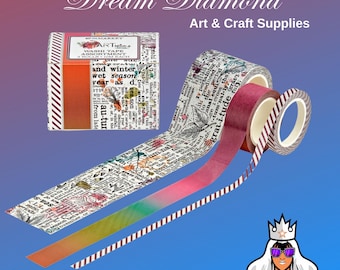 ARToptions, Spice Washi Set, Assortment, paper crafts, card making, journals, scrapbooks, stationary, gift wrap, tags, rainbow, metallic