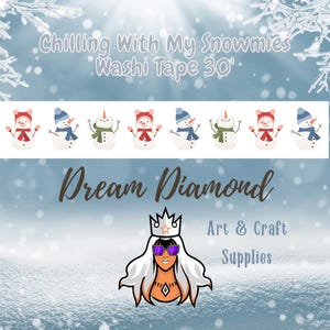 Chilling, With My Snowmies, Washi Tape 30', knutselen met papier, kaarten maken, cadeaukaartjes, plakboeken, planners, tijdschriften, decoratieve tape, zelfklevend