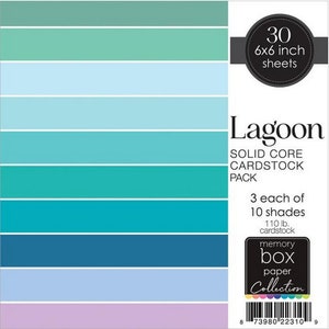 Cardstock 6"X6", Memory Box Solid Core, Lagoon, blue, beach, ocean, water, paper crafts, card making, scrapbooks, die cuts, journal