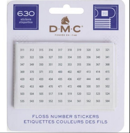 2023 NEW cross stitch floss number stickers DMC number sticker