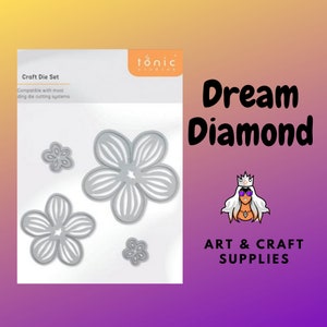 Set di fustelle, Tonic Studios, Ranuncoli e fiori floreali, fiori, artigianato con la carta, forniture artigianali, creazione di cartoline, diario d'arte, album di ritagli, supporti misti