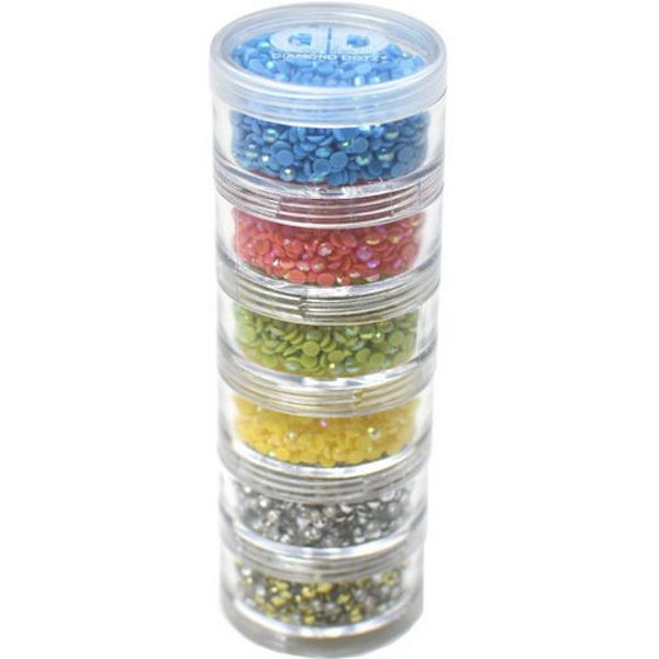 Diamond, Dotz 6 Tier Twist, Stackable Cylinder, Storage, Beads, drills, jewelry making, space-saving, traveling, art & craft supplies