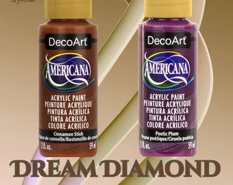 DecoArt, Americana, Acrylic Paint 2oz,paper crafts, mixed media,art journals, kids crafts,gel press, altered art, card making,stamping, plum