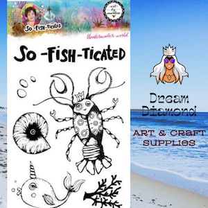 LIQUIDACIÓN, Art By Marlene, So-Fish-Ticated, sellos transparentes, Studio Light, fabricación de tarjetas, álbum de recortes, técnica mixta, diario, bajo el agua, océano, playa