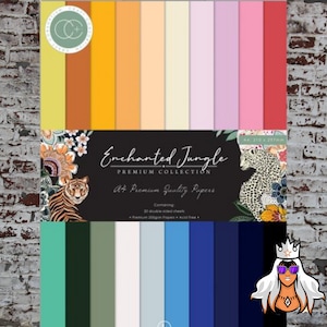 Doppelseitiger Papierblock, Verzaubert, Jungle,Craft Csortum,Premium, Karton, Kartenherstellung, Scrapbooking, Kunstbedarf, Mixed Media, Journaling