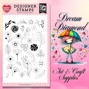 Plant Love Florals, Echo Park, selos, artesanato em papel, confecção de cartões, etiquetas, planejadores, diários, artigos de papelaria, colagem, mídia mista, tinta