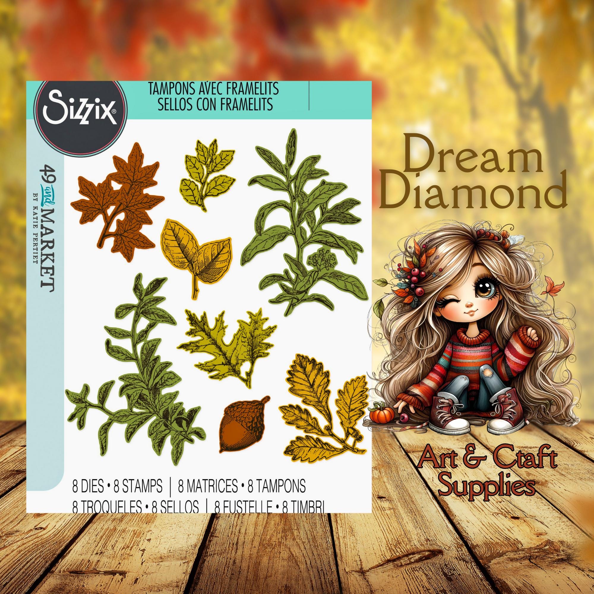 Sizzix Framelits Die Set 6PK W/Stamps - Ink Blooms - ...