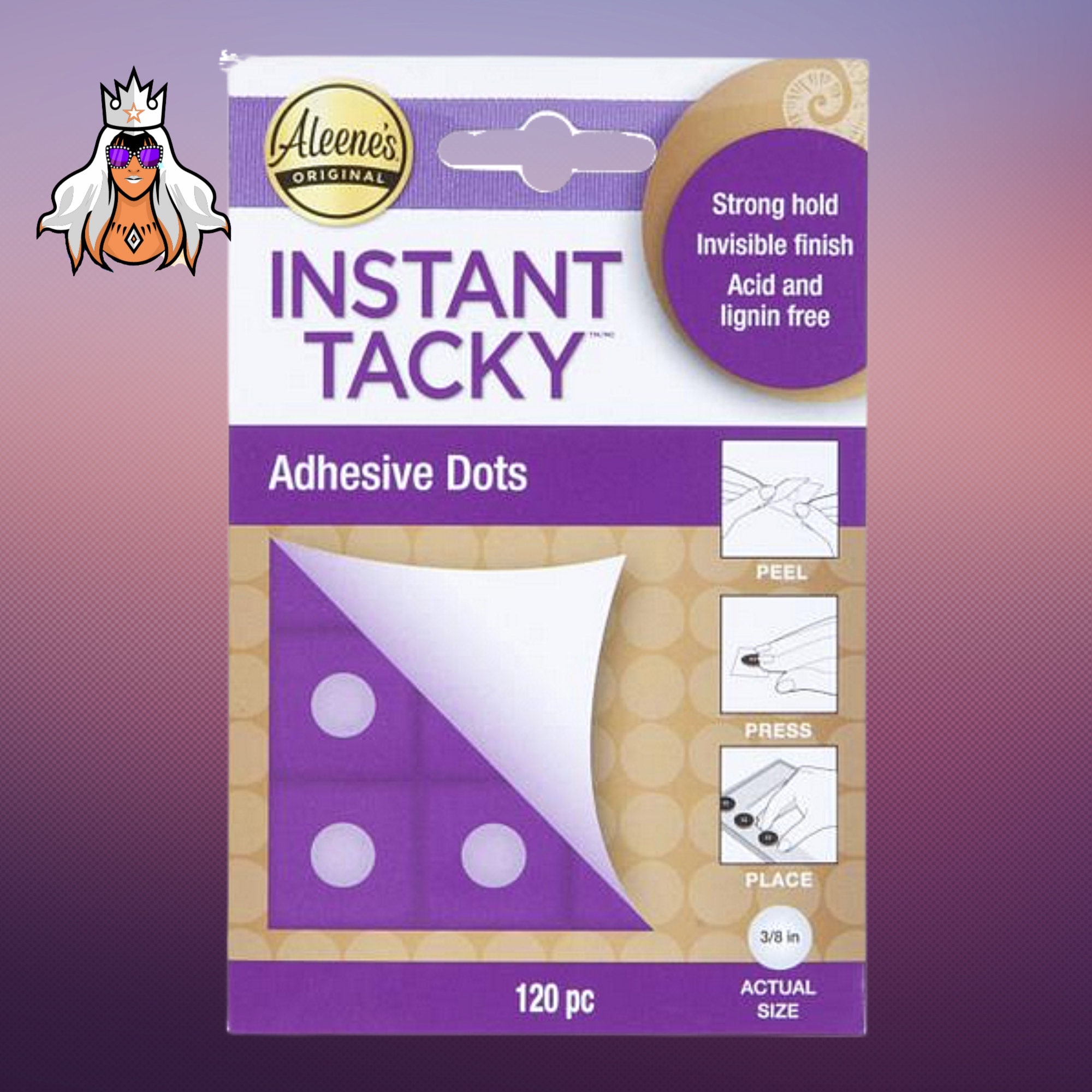Aleenes Permanent Tacky Dot Adhesive Runner Glue Tape (3-Pack)