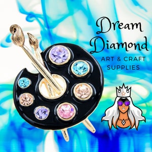 Rhinestone,artist palette,cover minder,needle minder,diamond painting,cross stitch,embroidery,sewing,craft supplies,magnet,rainbow,kitchen