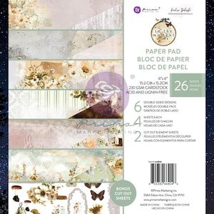 In dem Moment, doppelseitiger Papierblock 6 "X6" 26 / Pkg, Distressed, Papierhandwerk, Scrapbook, Karten, Tags, Journals, Mischtechnik, Collage