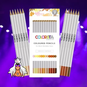 Spectrum noir, colorista, kleurpotloden, 12 stuks/pak, verf, kunst, kunstenaar, illustratie, kleurpotloden, schets, tekenen, mengbaar, op was gebaseerd, vet, levendig
