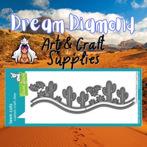Cactus Hillside Border, Custom Craft Die, Papierkunst, stansen, kaarten maken, mixed media, plakboeken, tijdschriften, achtergrond, kinderambachten