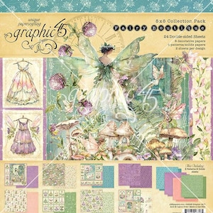 Fairy Boutique, Collection Pack 20,3 x 20,3 cm, Grafik 45, Karten, Geburtstagsgeschenke, Journals, Mixed-Media, Papierhandwerk, Erinnerungsalbum, Collage, Tags