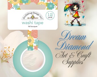 CLEARANCE, Doodlebug Fall Bouquet Washi Tape, 15mm (12 Yards)