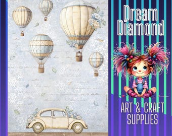 Stamperia A4 Decoupage Rice Paper - Air Balloons - Etsy