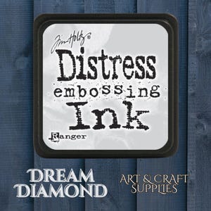 Tim Holtz, Distress Mini, Embossing Ink Pad, Stamping, Ranger, paper crafts, Clear, card making,tags, mixed media, altered art, journals