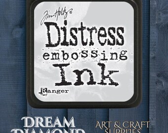 Tim Holtz, Distress Mini, Embossing Ink Pad, Stamping, Ranger, paper crafts, Clear, card making,tags, mixed media, altered art, journals