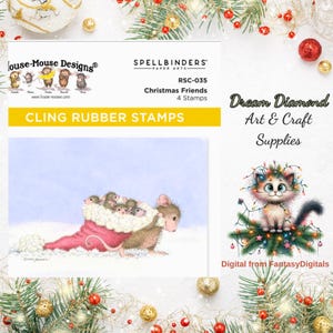 Amigos de Navidad, Ratón doméstico, Sello de goma, Fabricación de tarjetas, Manualidades con papel, Álbumes de recortes, Diarios, Etiquetas, Ratón, Estampado, Vacaciones, Papá Noel