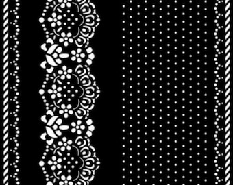 Sunflower Art Borders And Lace, Stamperia, Stencil 7.87"X9.84", Paper Crafts, Embossing, Accessories,  mixed media, card making, scrapbook