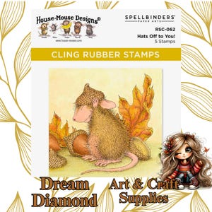 Spellbinders – Lot De 4 Tampons House Mouse Snuggle Up, Pour Scrapbooking Et Cartes
