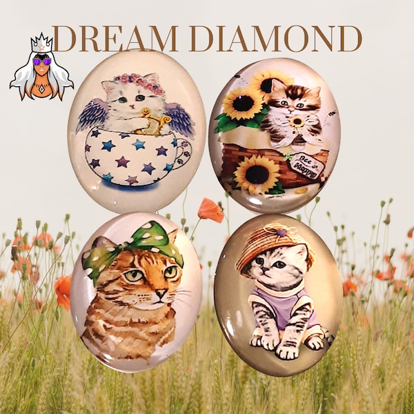 Pretty,kitty,cat,cover minder,needle minder,magnet, craft supplies,animals,pets,diamond painting,embroidery,cross stitch,tea cup, sunflowers