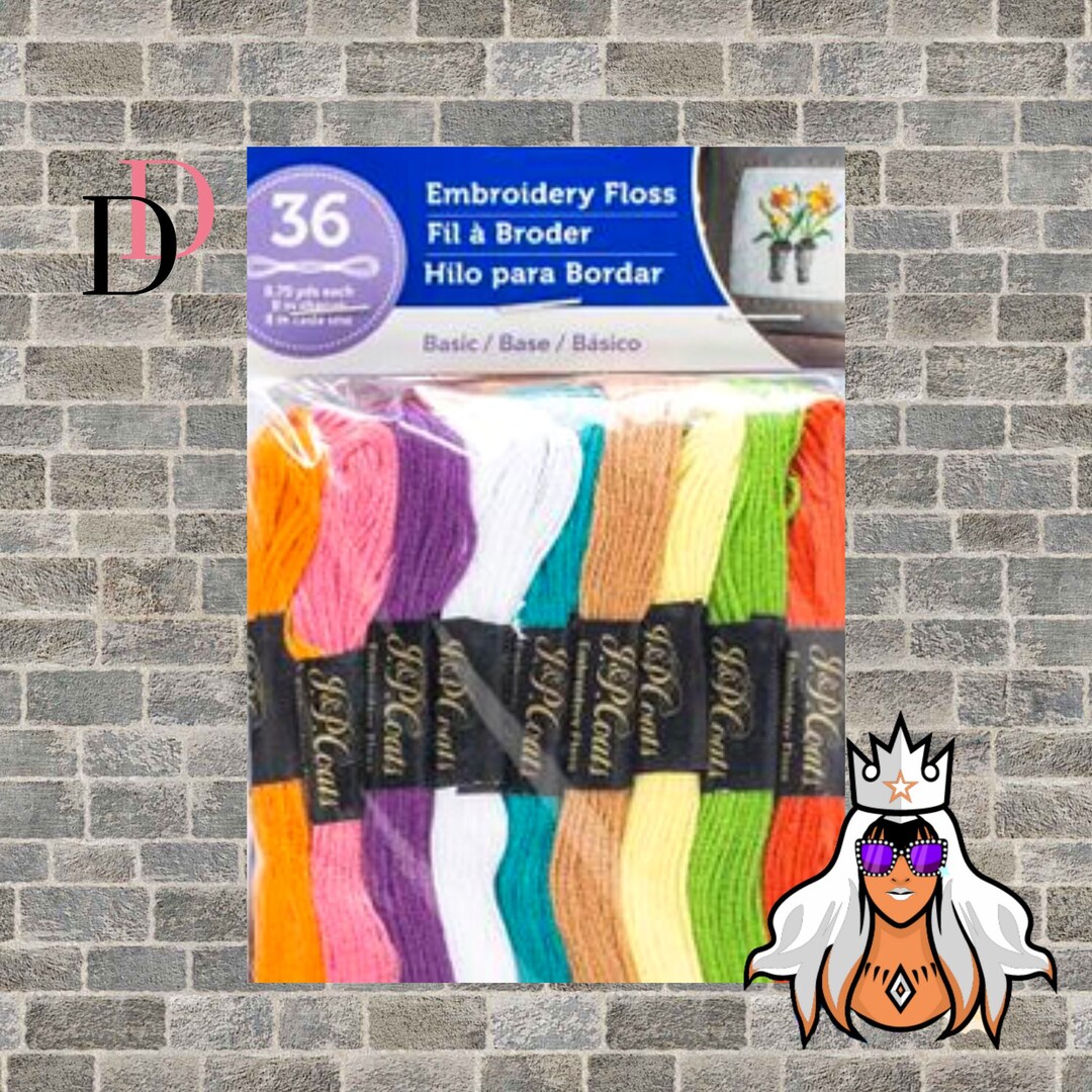 SHUTTLE | Coats Doli Embroidery Thread Cotton Assorted 50 Skeins (25 Colors X 2) 1.2G Each, Multicolour