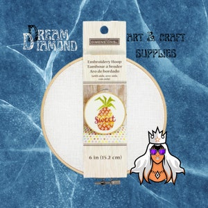 CLEARANCE, Embroidery Hoop,6 inch, Aida, cross stitch, craft supplies, creativity, needlepoint, stitch, fiber art, DIY, wood hoop