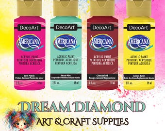 Acrylic Paint 2oz, Deco Art,Craft Paints, paper crafts, water-based,home decor, mixed media,kids crafts, art journal,geli plate, altered art