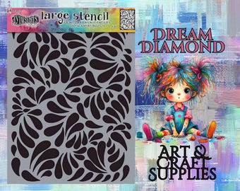 Brush Strokes Large,Stencils 9"X12",Dyan Reaveley, Dylusions, Stamping, Embossing,paper crafts, mixed media,collage,journals,art journal,ink