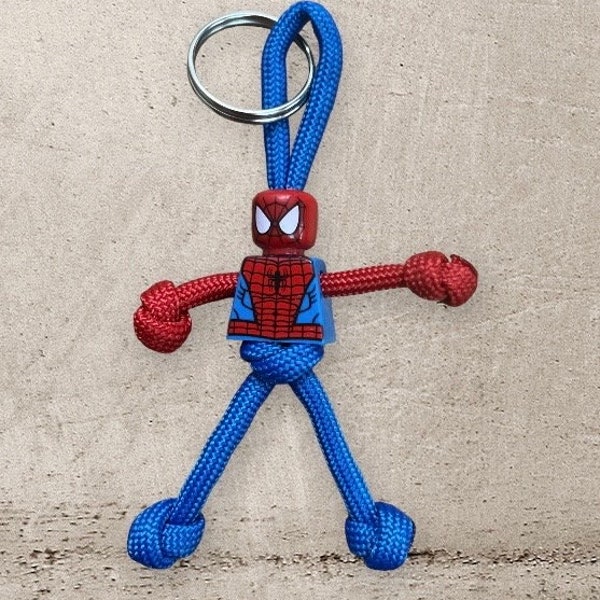 The original Spiderman paracord buddy keychain keyring Made to order.