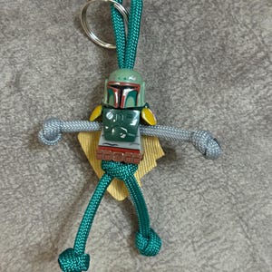 The original Boba Fett paracord buddy keychain keyring Made to order.