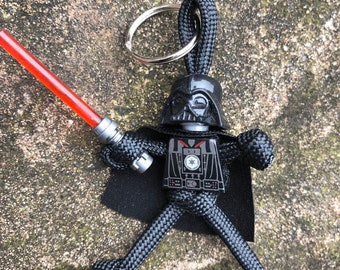 The original Darth Vader paracord buddy keychain keyring Made to order.