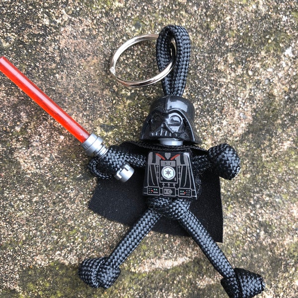 The original Darth Vader paracord buddy keychain keyring Made to order.