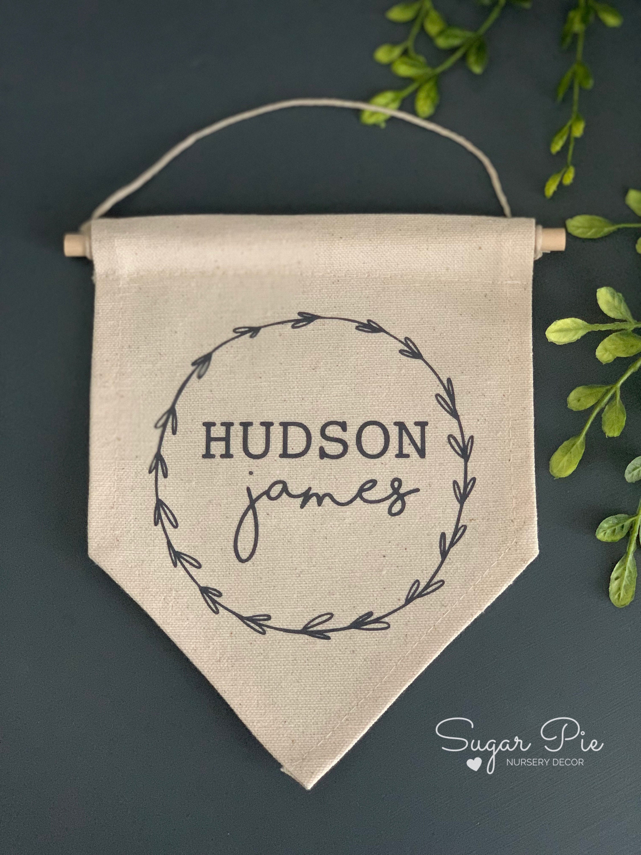 Small Wall Hanging Canvas Banner Custom Name Etsy