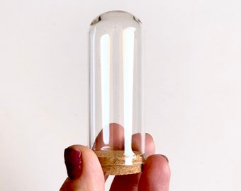 10pcs Mini Dome Glass Jar, 70x28mm, Dome Jar, Cloche Dome, Cork, Glass Jar, Mini Jar, Bell Jar, Beauty and the Beast, Glass Bottles
