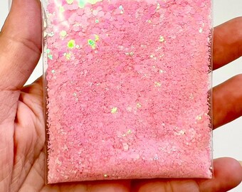 Mezcla de purpurina gruesa rosa, purpurina de energía cósmica, mezcla de purpurina para rostro, cuerpo, cabello, uñas, purpurina para resina de vaso, proveedor de purpurina para manualidades.