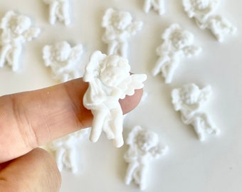 10 pcs Resin Angel, Home Decor, Vintage Angel, Kawaii Miniature, Minature Cherubs, Cherubs, Angel Decor, Cherubs Moldings, Plastic Angel