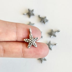 10 pcs Antique Silver Starfish Charm, Ocean Theme Charms, Ocean Pendant, Starfish Charms, Starfish, Sea Charm, Craft Supplies, DIY Jewelry