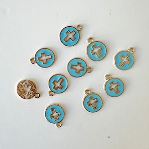 10 pcs Mini Cross, Tiny Cross, Cross Charms, Mini Cross Charm, Mini Cross Pendants, Jewelry Supplies, Vintage Cross, Small Cross, Baptism