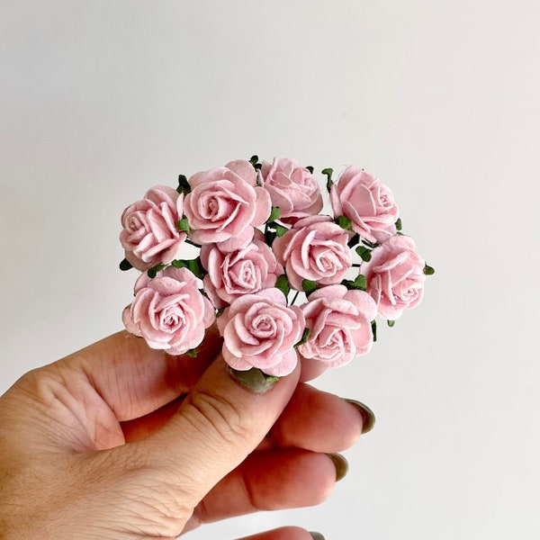 Mulberry Pink Rose, Pink Flowers, Mulberry Paper Flowers, Pink Rose, Pink, Paper Craft Flowers, Artificial Flowers, Wedding Crafts