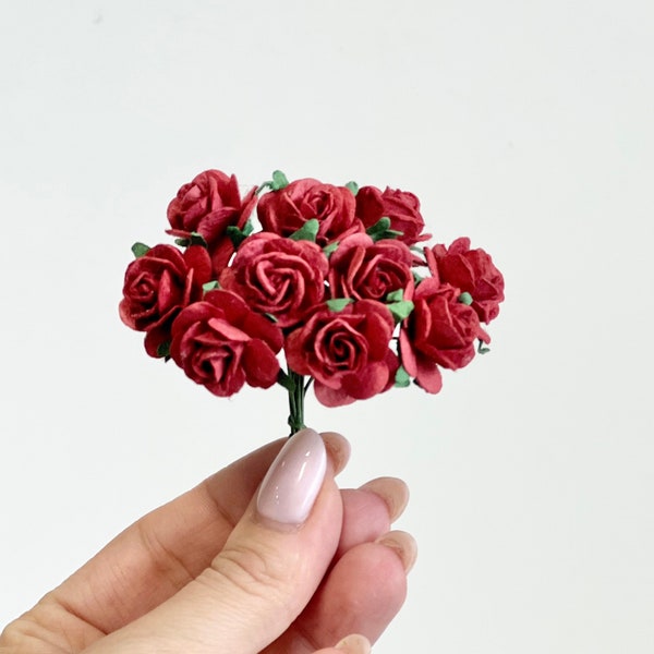 Mulberry Burgundy Rose, Deep Red Flowers, Mulberry Paper Flowers, Paper Craft Flowers, Artificial Flowers, Wedding Crafts, Maroon Rose